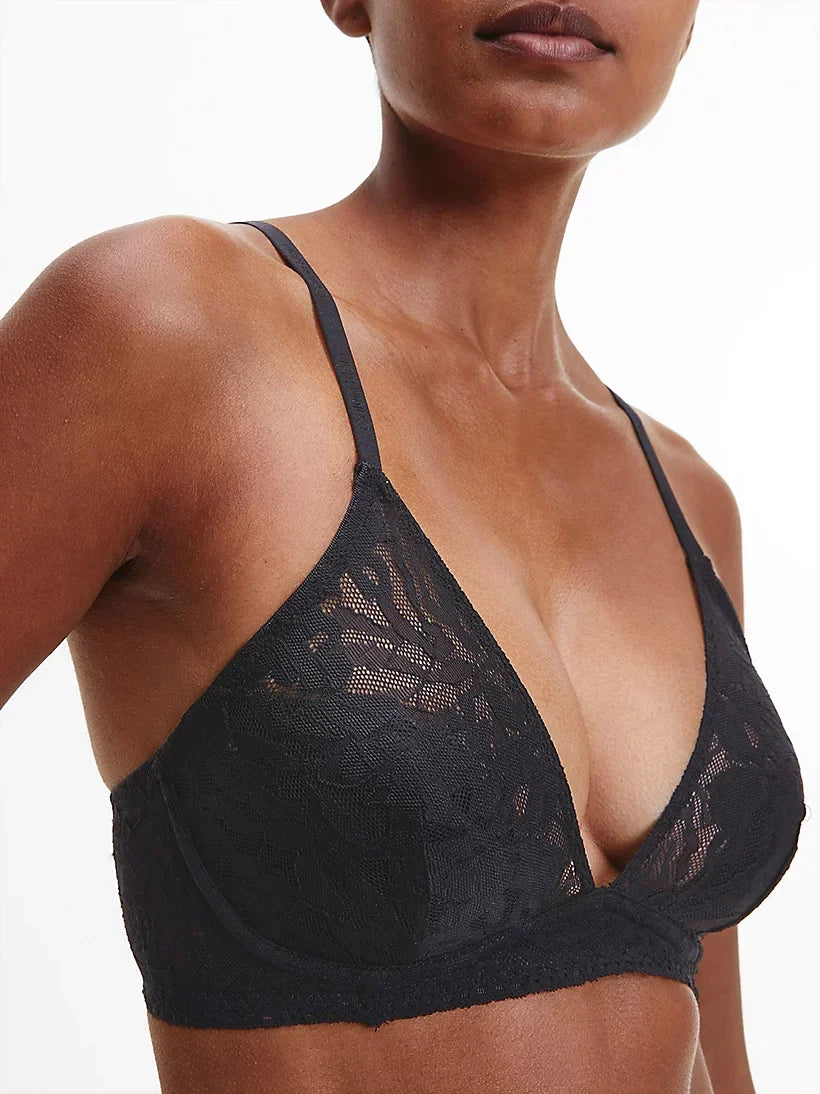 Calvin Klein | Plunge Bra Soft Lace | Black