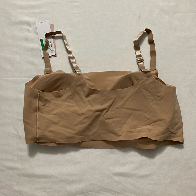 Calvin Klein Invisibles Comfort Seamless Wireless Skinny Strap Retro Bralette Bra bare L