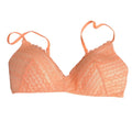Victoria's Secret Coral Crochet Lace Plunge Demi Bra Size 34C