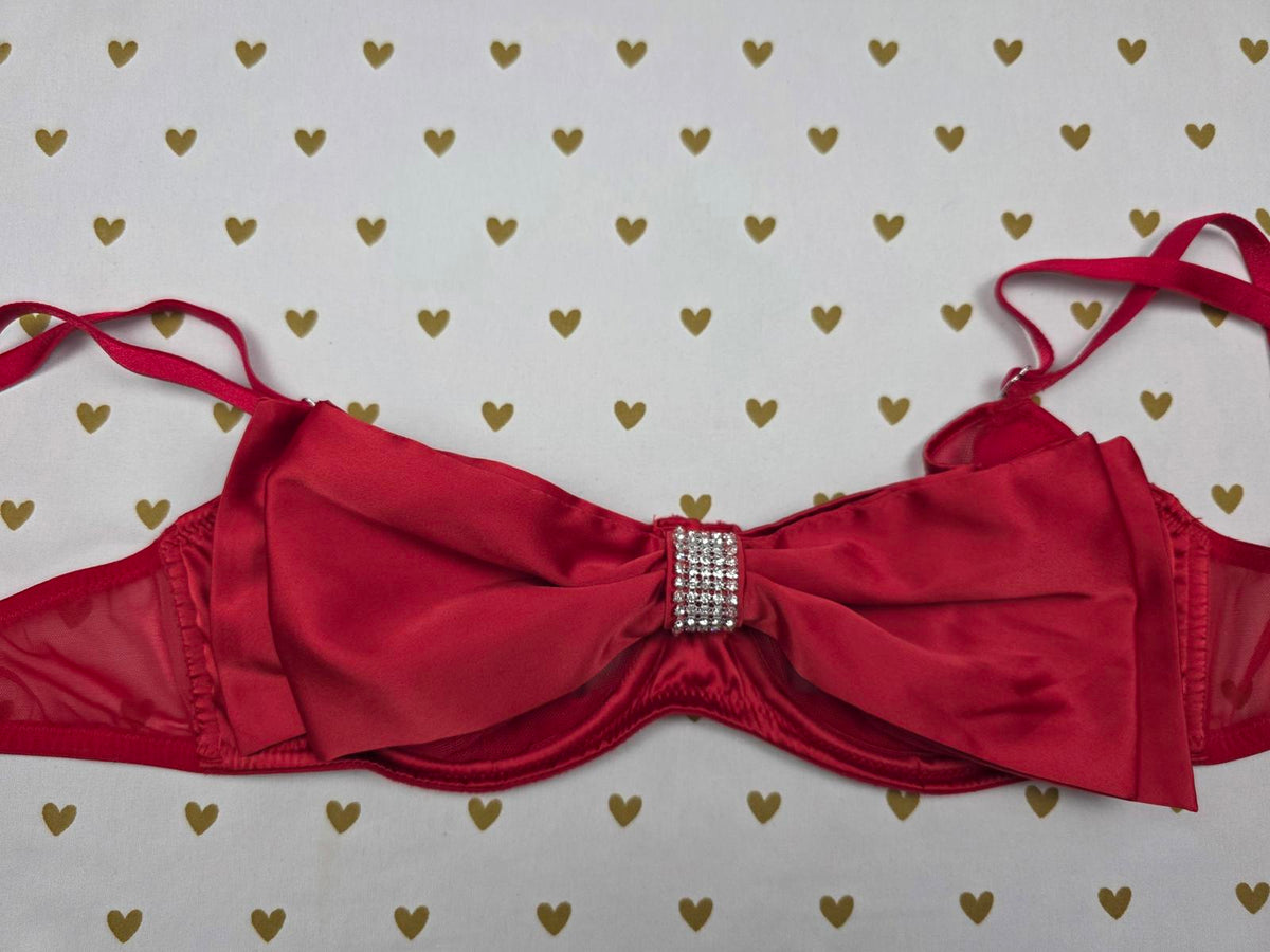Victoria's Secret DREAM ANGELS Wicked Unlined Bow Balconette Bra size 32D