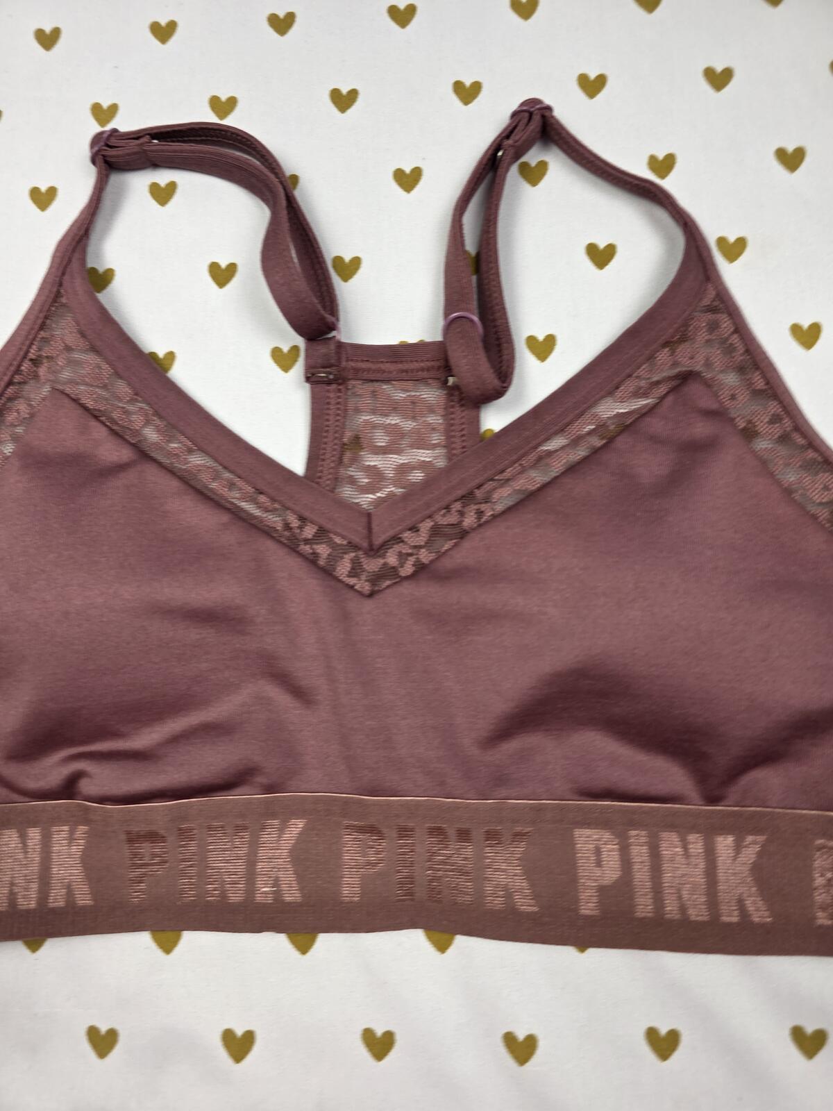 Victorias Secret Pink Sports Bra Leopard SMALL Bralette Bra Top Tank