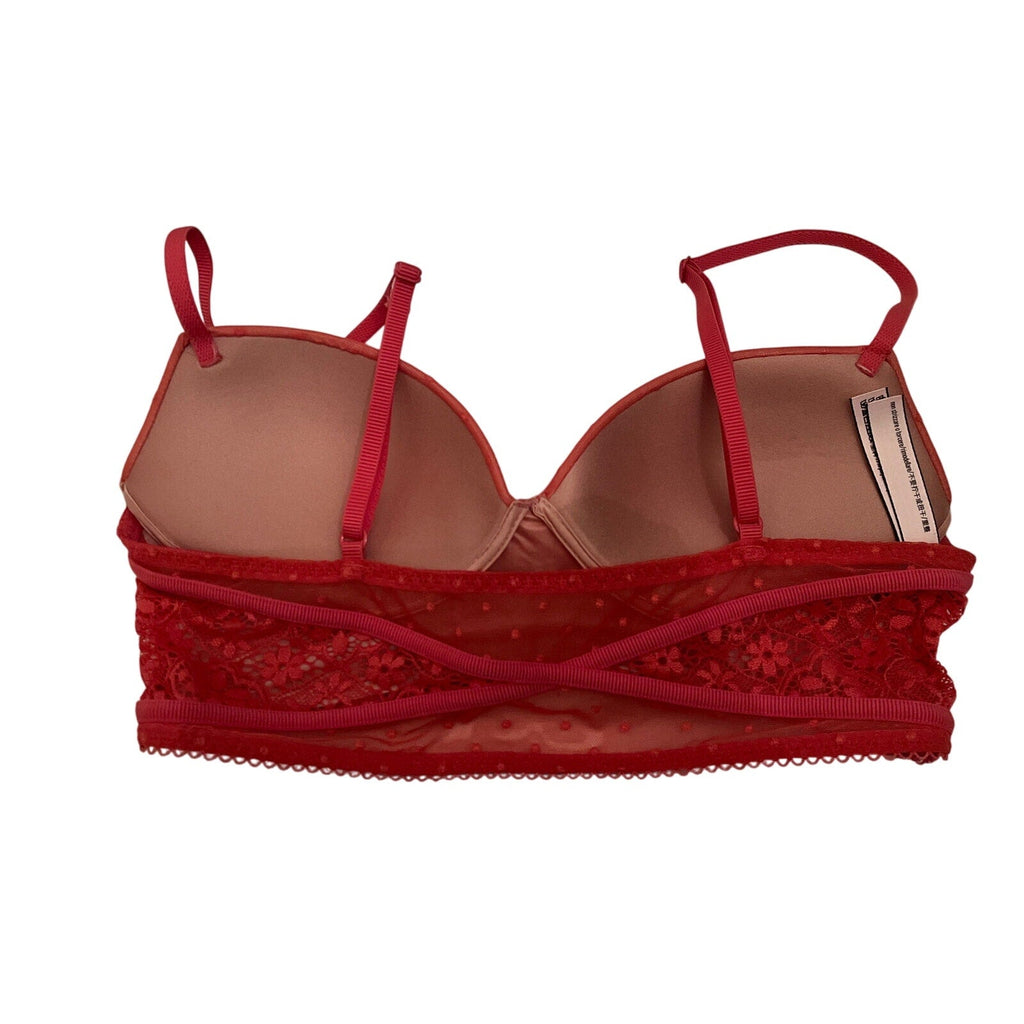 VICTORIA'S SECRET BODY BY VICTORIA PINK LACE LINED Padded BRA Small S