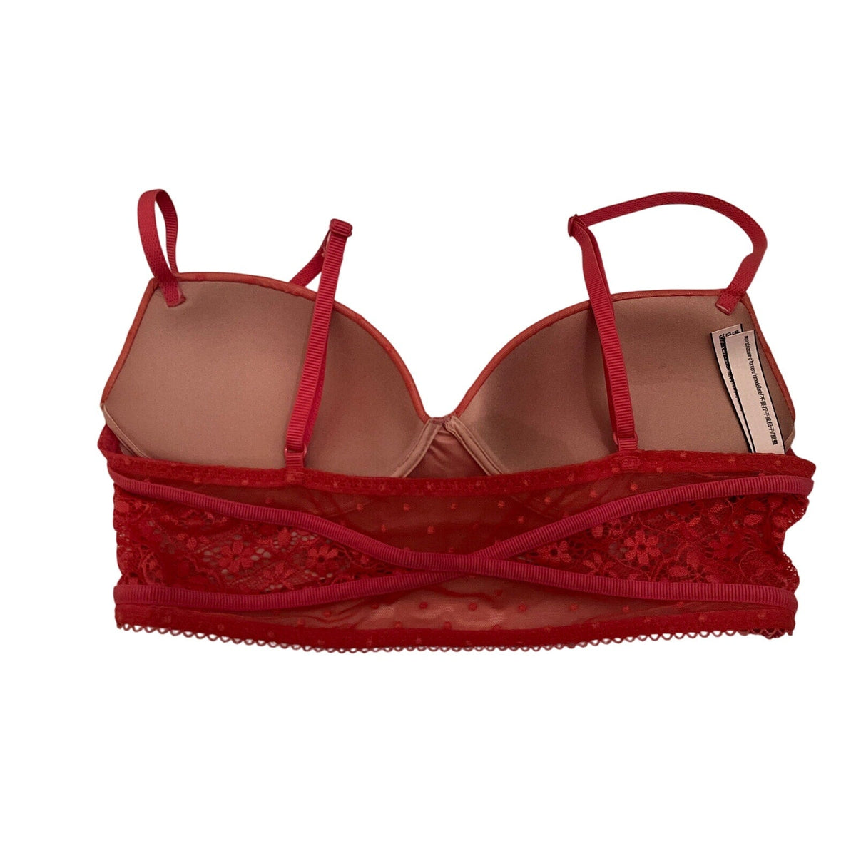 VICTORIA'S SECRET BODY BY VICTORIA PINK LACE LINED Padded BRA Small S
