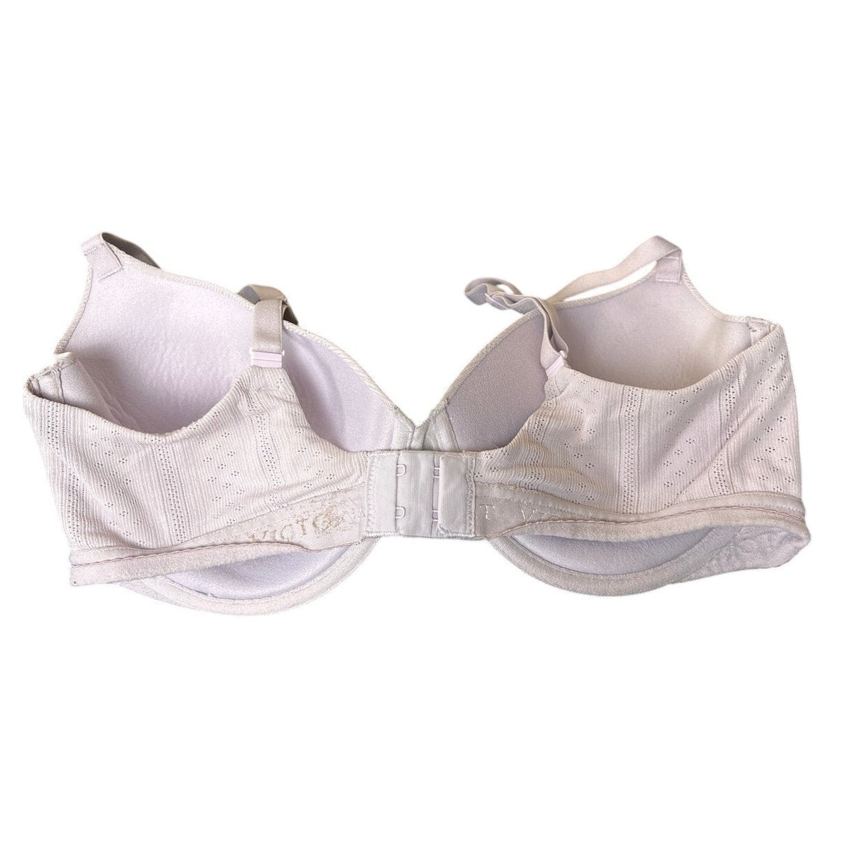 Victoria Secret White Underwire 36DD Bra Stripped