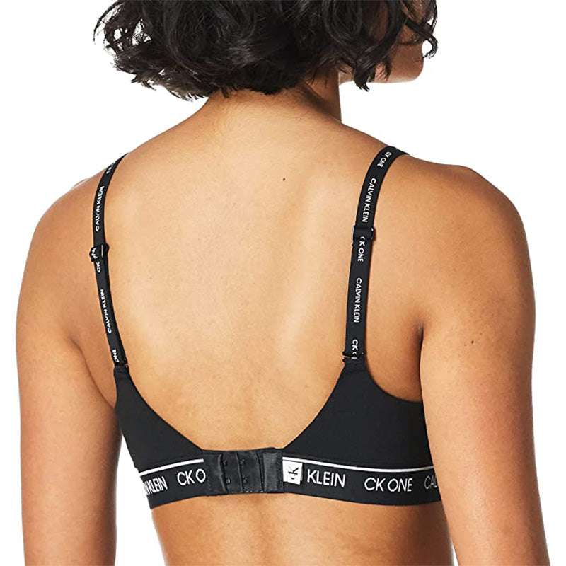 Calvin Klein One Cotton Lightly Lined Bralette Black L
