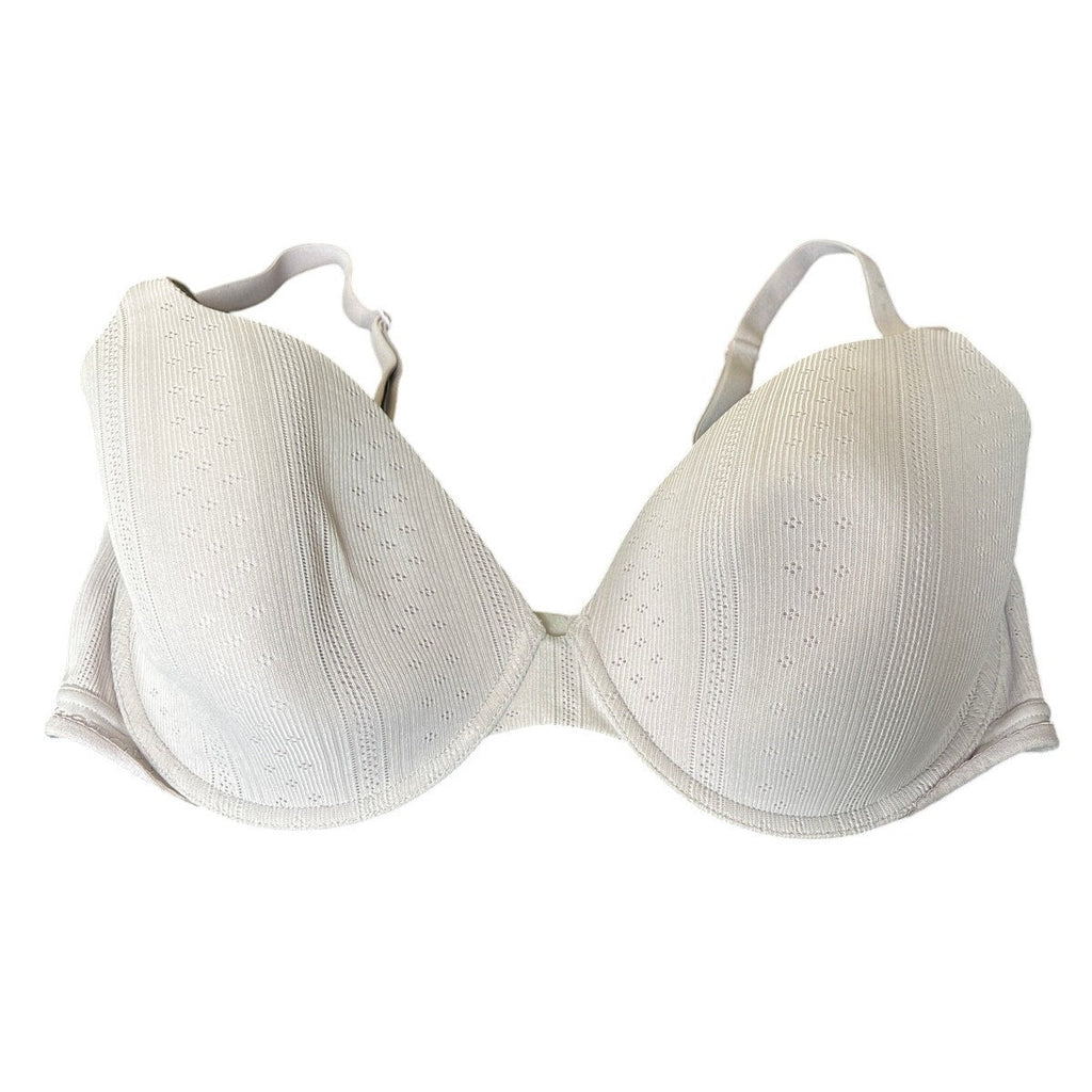 Victoria Secret White Underwire 36DD Bra Stripped