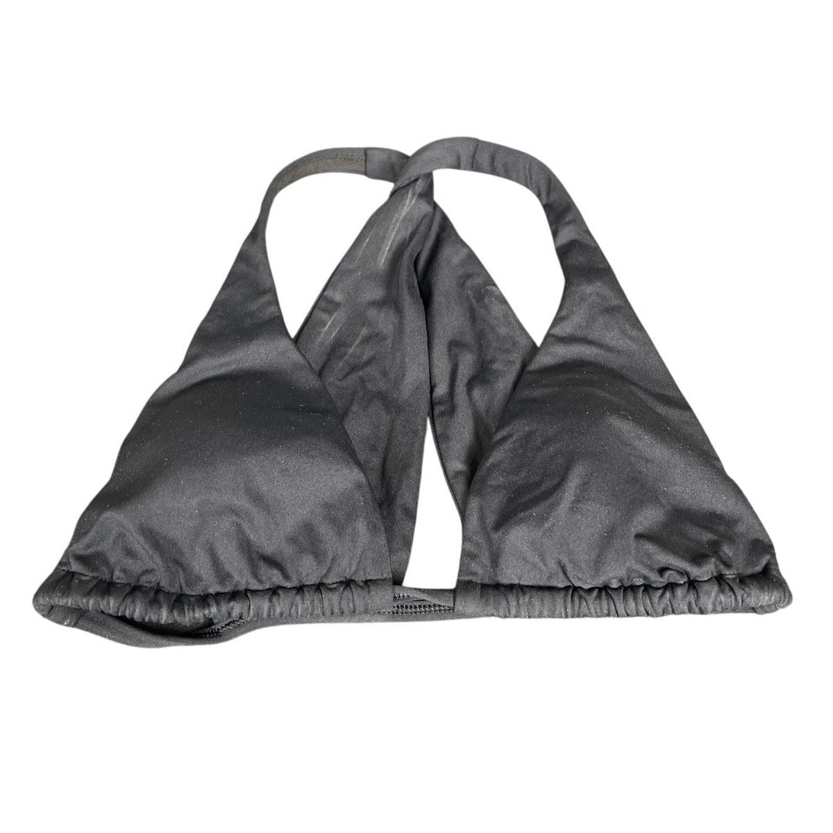 Victoria Secret Medium Sport Black Metallic Strappy Back Triangle