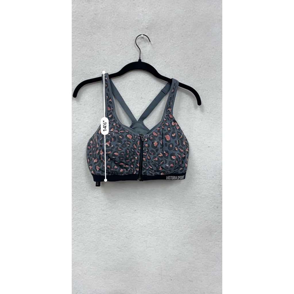 Victoria Sport 36DDD Leopard Print Front-Close Sports Bra #8742