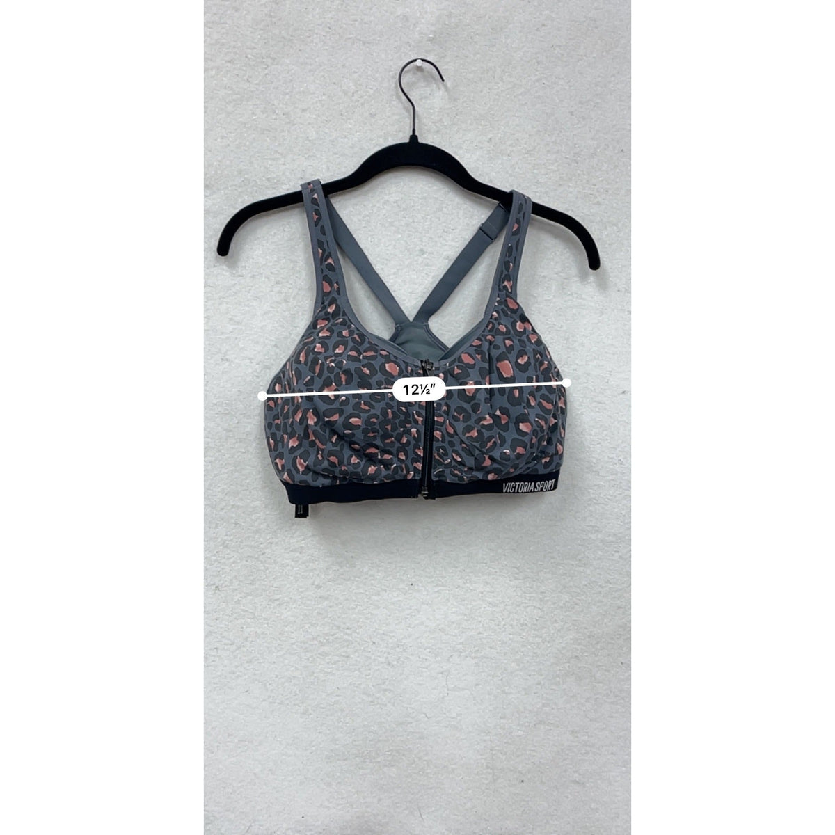 Victoria Sport 36DDD Leopard Print Front-Close Sports Bra #8742