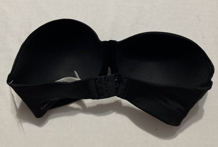 CALVIN KLEIN Push-up Strapless Bra BLACK 30DD