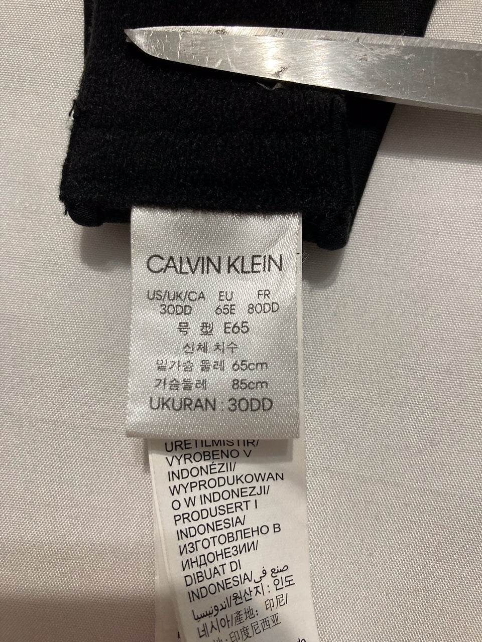 CALVIN KLEIN Push-up Strapless Bra BLACK 30DD