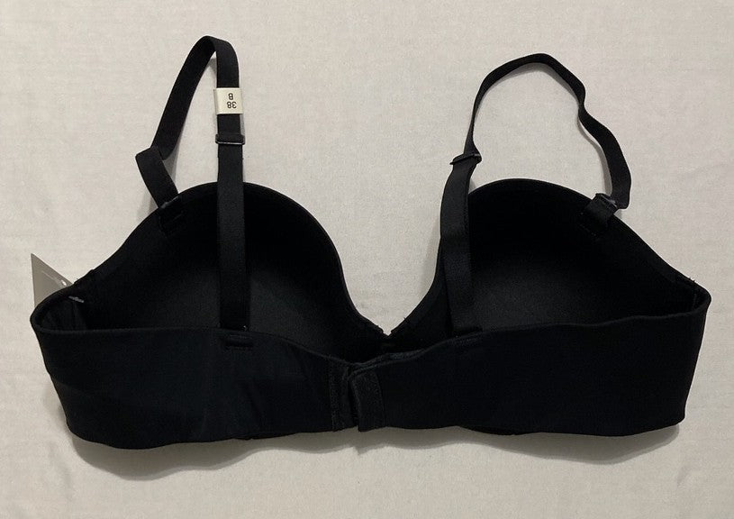 CALVIN KLEIN Perfectly Fit Strapless Convertible Push-Up Bra BLACK 38B
