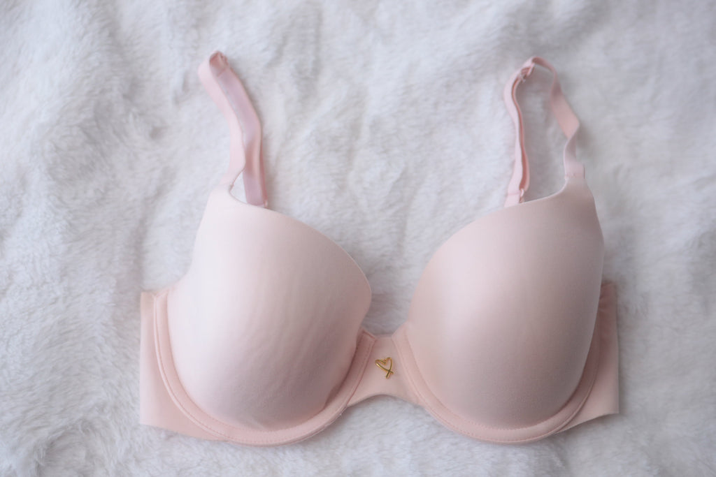 Victoria's Secret 32D Lined Semi-demi T-shirt Bra Light Pink