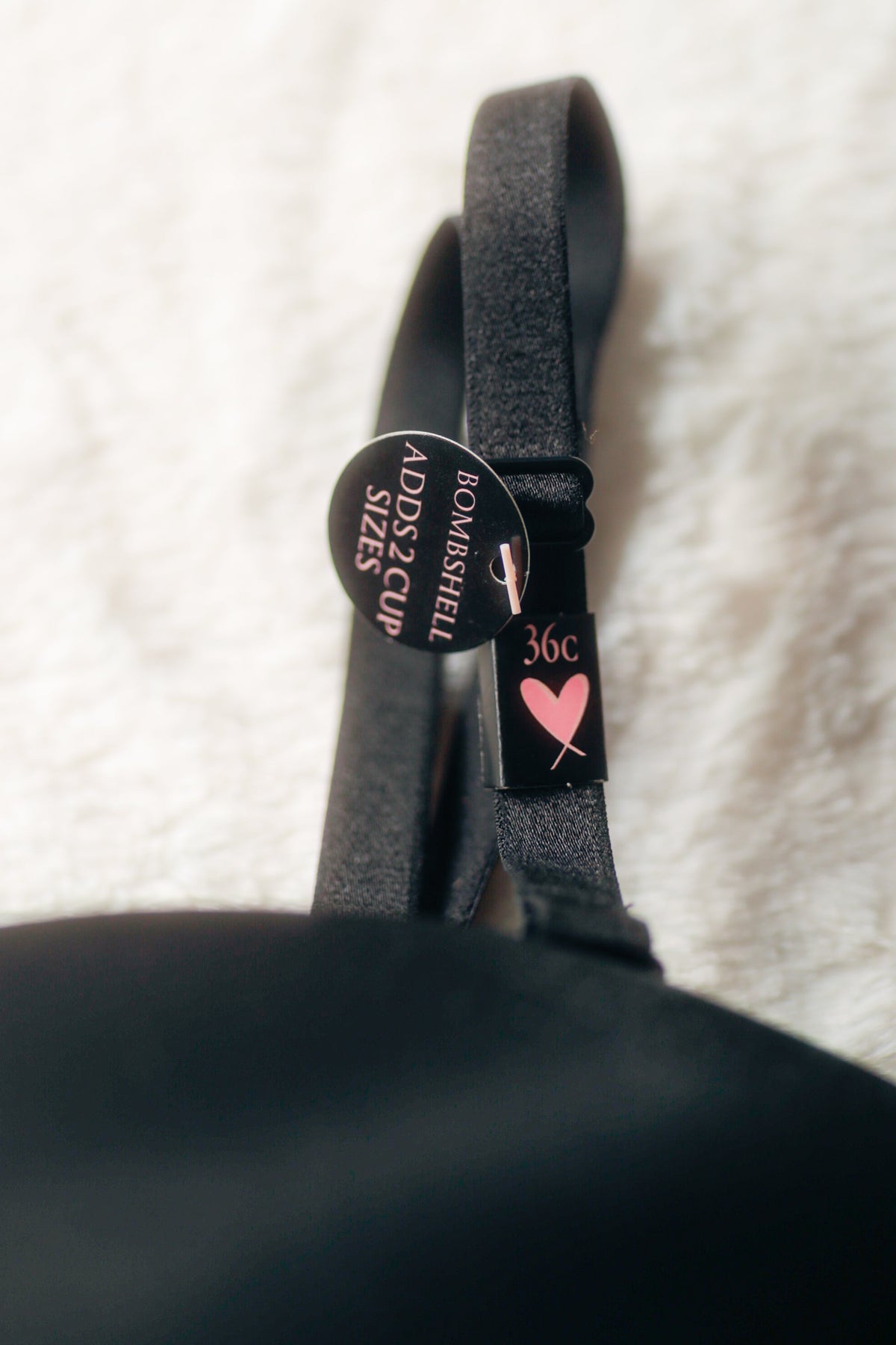 Victoria's Secret 36D Bombshell Multiway Convertible Bra Black Satin NEW