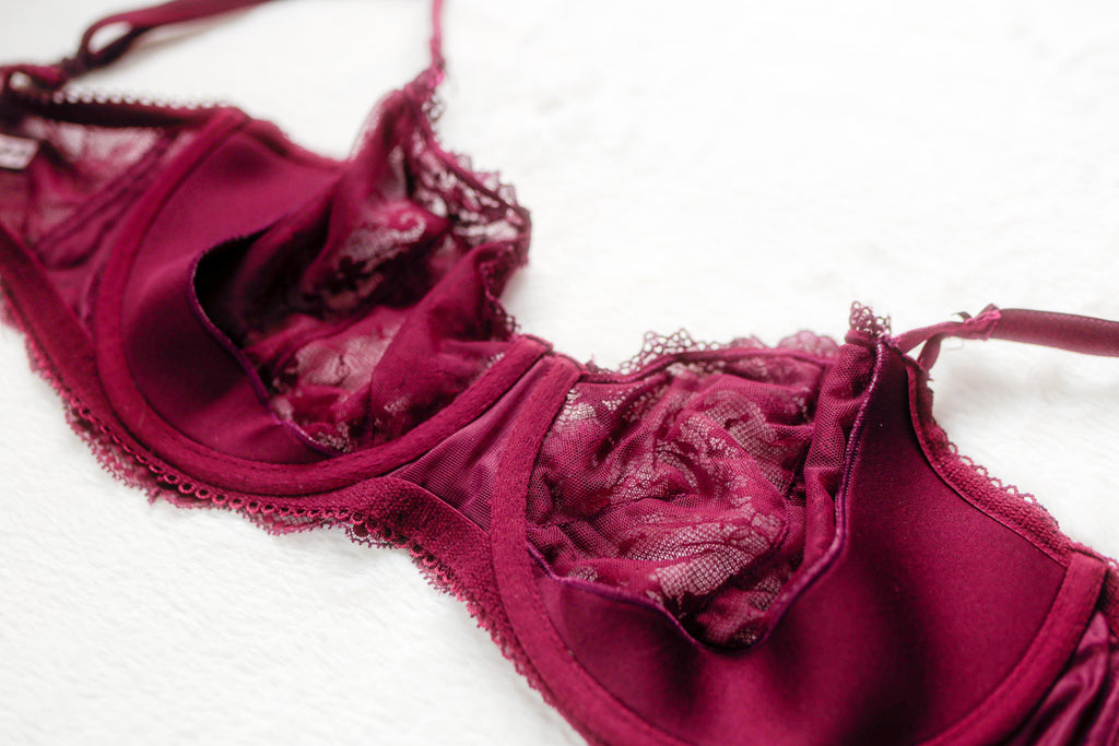 Victoria's Secret Dream Angels Push-up Unpadded Unlined Lace Demi Bra Purple 36DDD