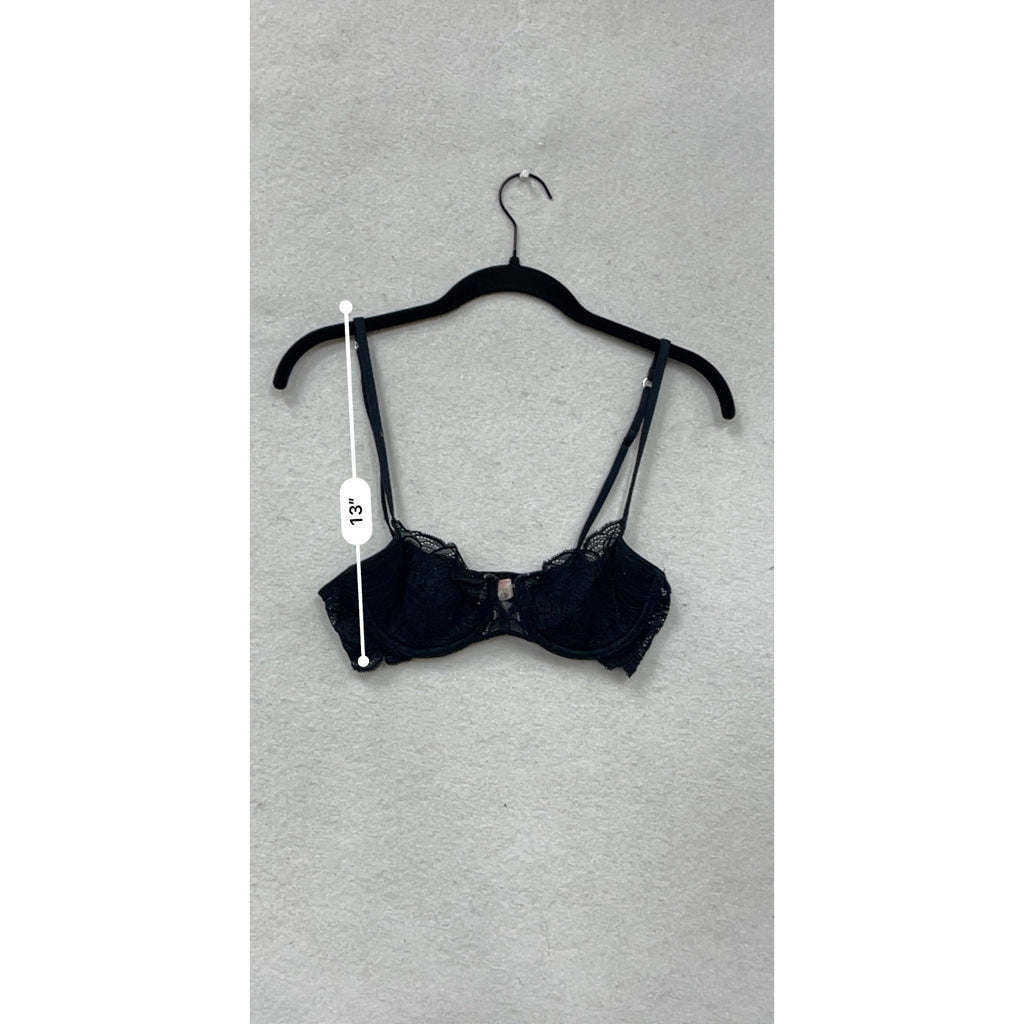Victorias Secret Very Sexy Black Lace Underwire Bra Size 34B #8748