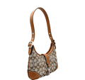 Coach Hamptons Hobo Bag In Crystal Signature Jacquard- Silver/Burnished Amber