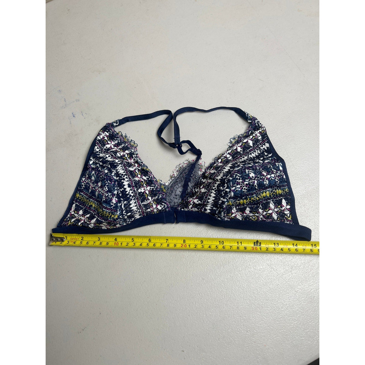 Victoria's Secret Body by Victoria Brallete XL Blue Floral Lace