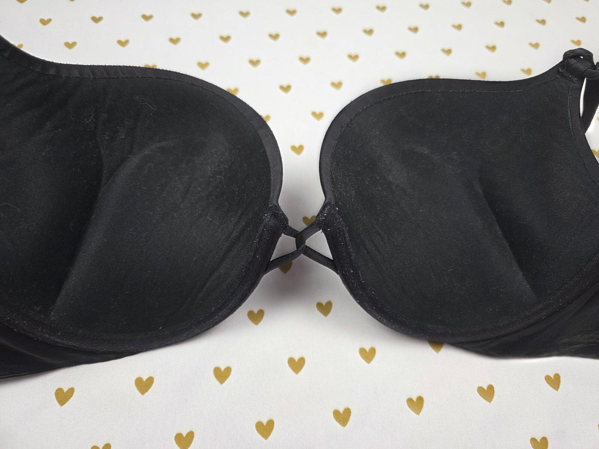 Victorias Secret Black BOMBSHELL PLUNGE Add 2 Sizes Push Up Bra 36C