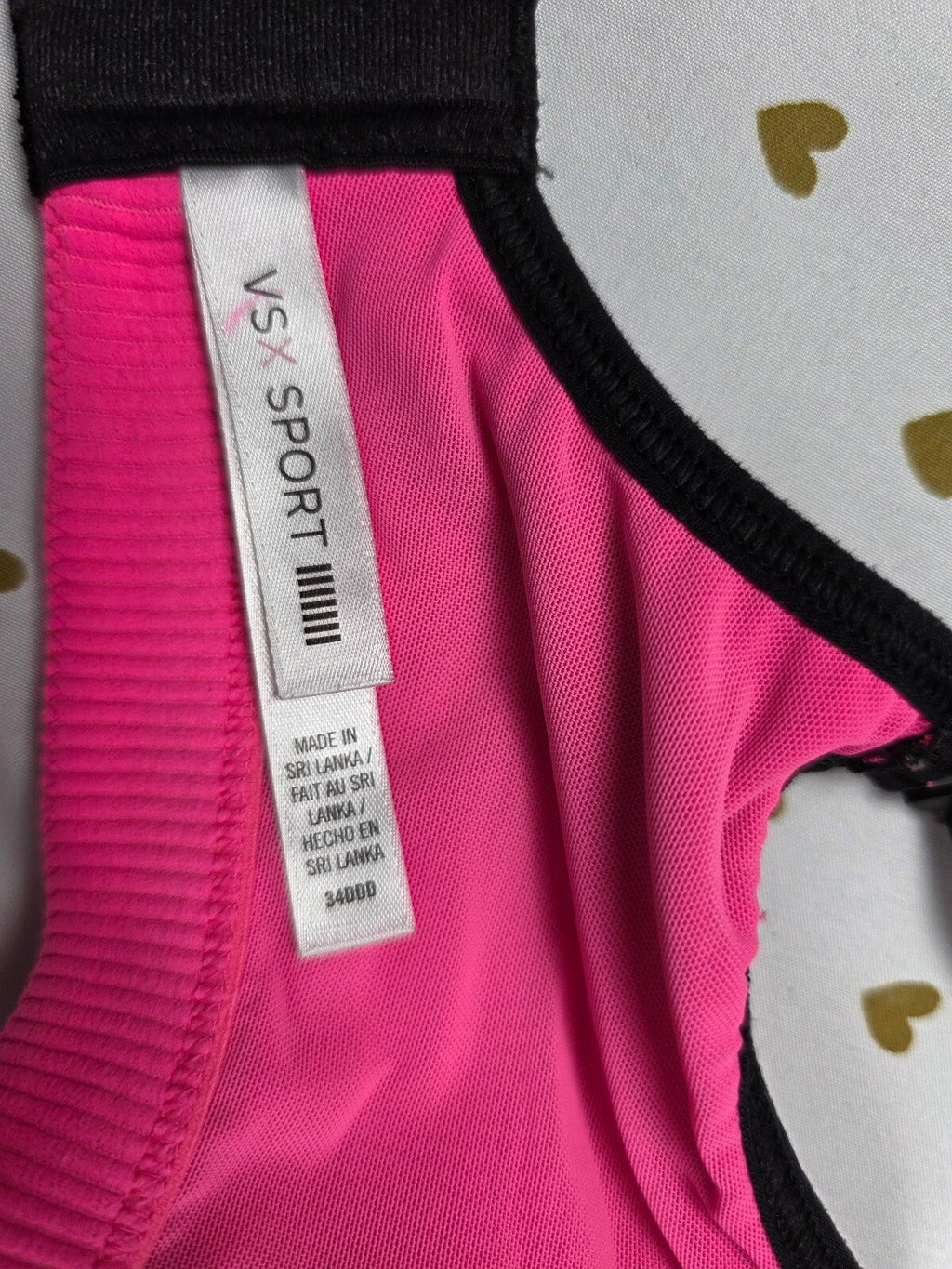 Victorias Secret VSX SPORT Underwire Sports Bra 34DDD Pink Exercise Support