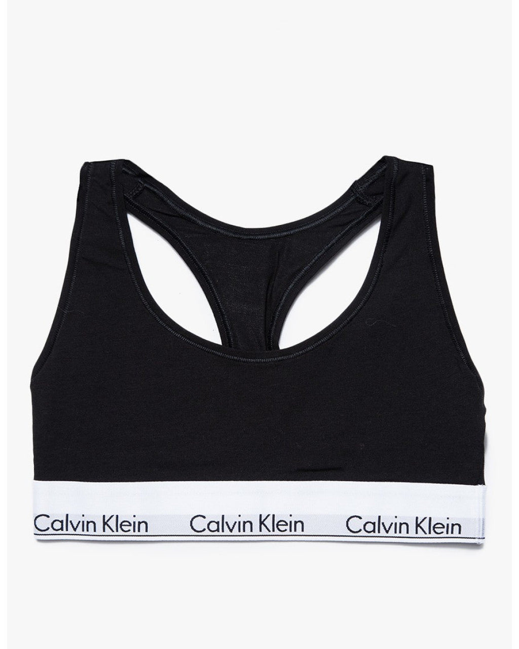CALVIN KLEIN : COTTON BRALETTE TOP - BLACK